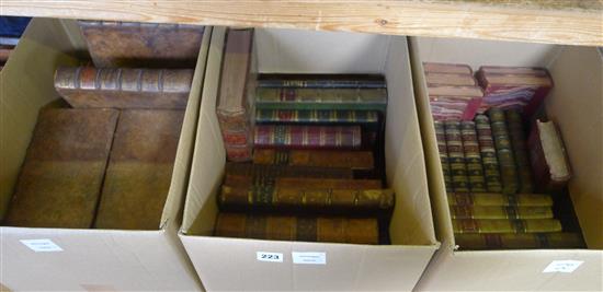 3 boxes of mixed leather bindings